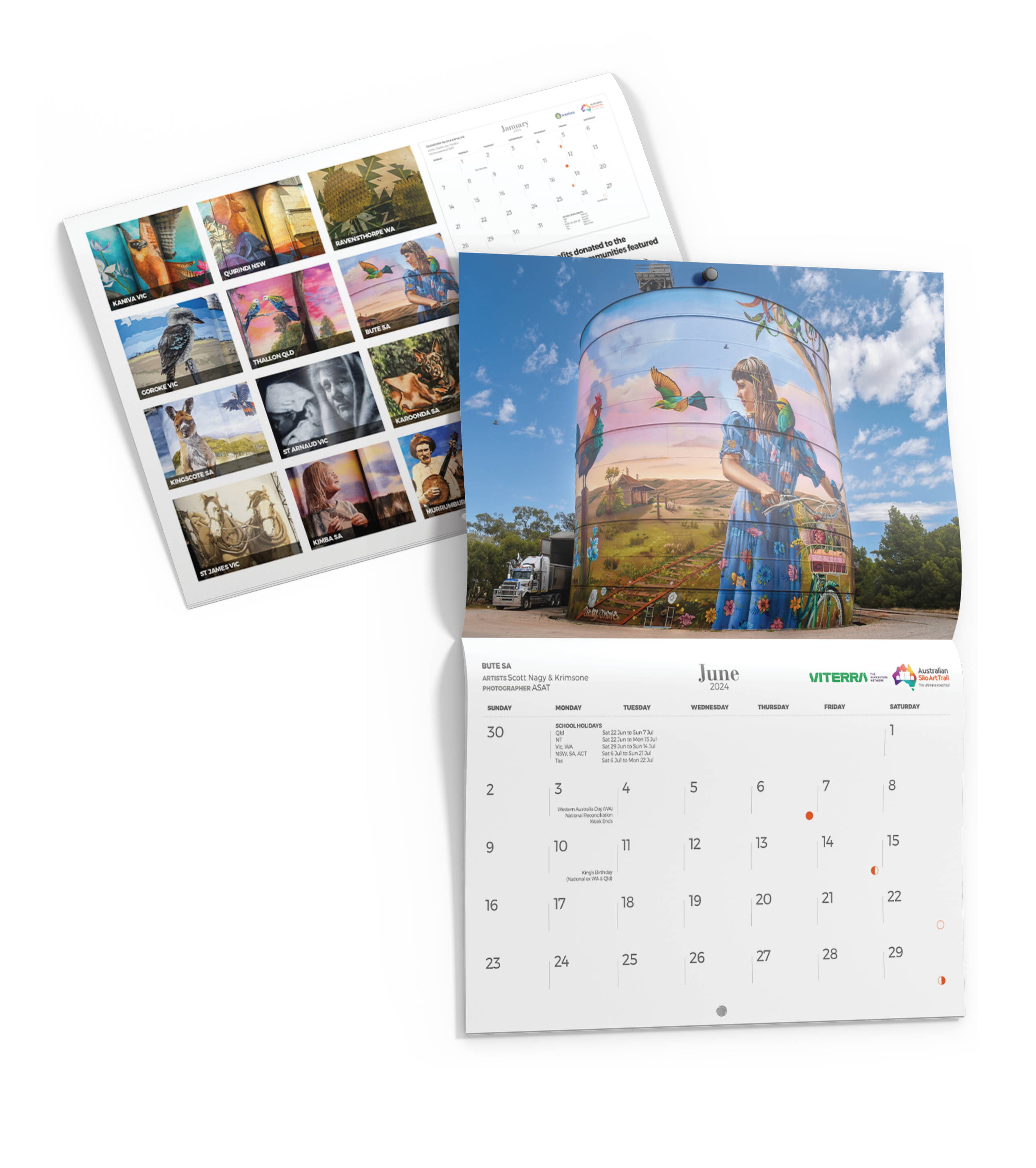 Calendar2024FREEGIFT Australian Silo Art Trail Store
